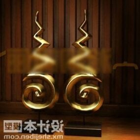 Decorative Of Curved Lamp Hook Shape 3d model