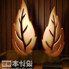 Trinket Golden Leaf Carving 3d-model
