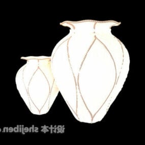 Weiße Vase 3D-Modell