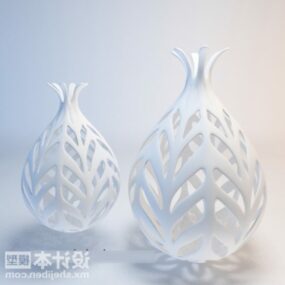 Carving Vase Modernism Decoration Ware 3d model