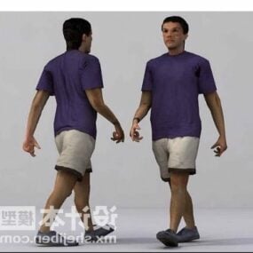 Jonge mannen lopen 3D-model