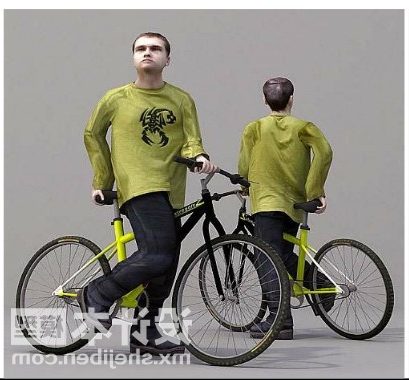 Bicycle Man Lowpoly Character