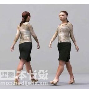 Staff Woman Character 3d model