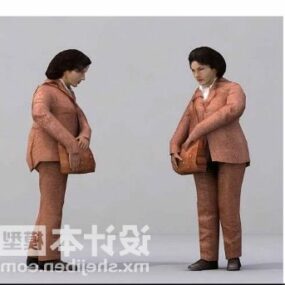 Middle Age Woman Character 3d model