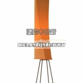 Floor Lamp Rectangular Shade Modern Style 3d model