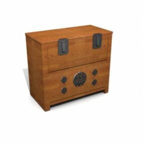 Cabinet With Steel Handle 3d model