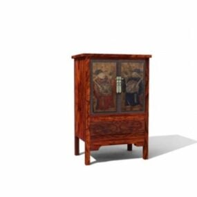 Aged Cabinet Wooden Furniture 3d model