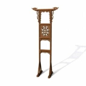 Stand Kayu Antik Cina Model 3d kayu