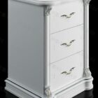 Classic White Bedside Table Wooden Furniture