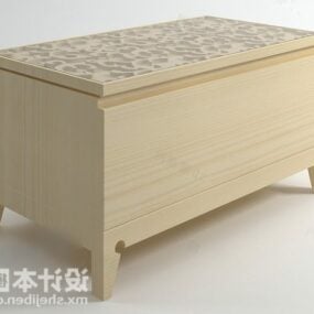 3д модель современной деревянной прикроватной тумбочки