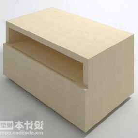 Bedside Table Nightstand Wooden Furniture 3d model
