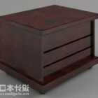 Bedside Table Brown Wooden Material