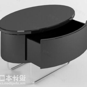 Owalny stolik nocny Model 3D