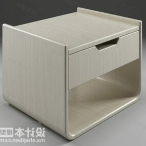 床头柜米色彩绘3d模型