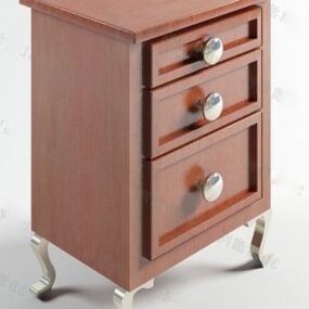 The Bedside Table With Round Handle 3d model