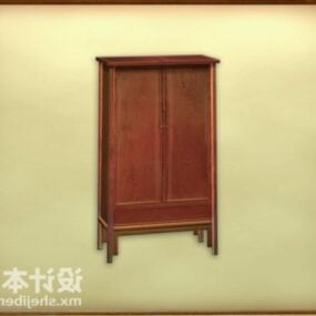 European Antique Cabinet Solid Wood 3d model