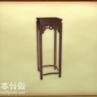 Rzeźbiony styl chińskiego wysokiego stołka