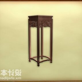 Chinese Antique Carved Stool 3d model
