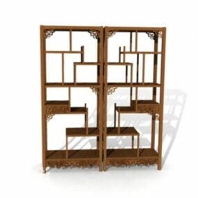 Chinese Display Cabinet Shelf Combine 3d model