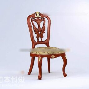 Asiatisk vintage stol træmøbler 3d-model