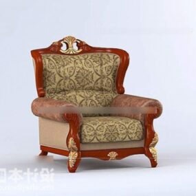 European Single Sofa Antique Furniture 3d model