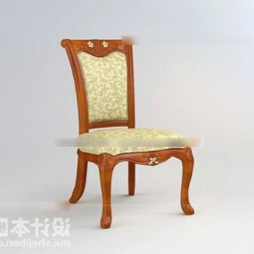 Antique Dining Chair With Vintage Texture 3d model