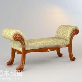 Art Daybed Furniture Curved Frame 3d model