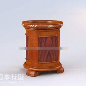 Asian Classical Chair With Desk 3d model