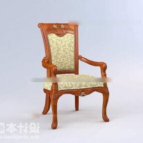 Antique Furniture Chair With Arm 3d model