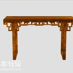 Chinesischer Konsolentisch aus geschnitztem Holz 3D-Modell