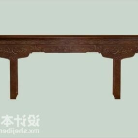 3d модель традиційного консольного столика з масиву дерева