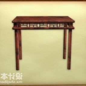 3д модель квадратного консольного стола в традиционной мебели