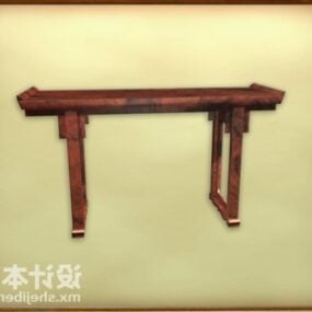 कंसोल डेस्क टेबल एशियाई लकड़ी का फर्नीचर 3डी मॉडल