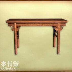 Kinesisk vintage træ sidebord 3d model