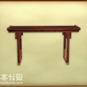 Chiński stół konsolowy z drewna Model 3D