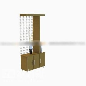 Wooden Shoe Cabinet Furniture 3d model