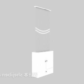 Modern White Shoe Cabinet Furniture 3d model