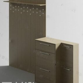 Kabinet Sepatu Kanthi Model 3d Dekoratif Backwall