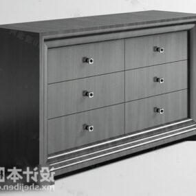 Wood Shoe Cabinet 3d model