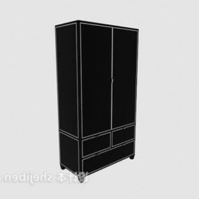 Black Wardrobe V1 3d model