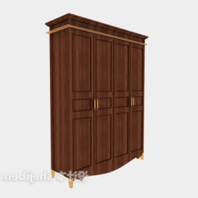 Cabinet With Brass Handle 3d model