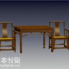 Klassischer chinesischer Tisch und Stuhl