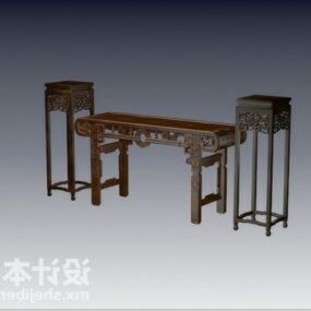Console Table With Stool 3d model