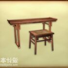 Kinesisk klassisk møbelkombination 3d-model.