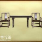 Asian Classical Chair With Desk