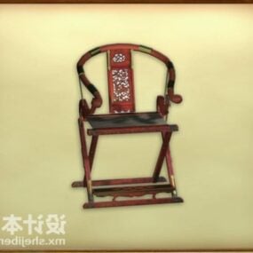 Single Wood Chair Chinese Style 3d model