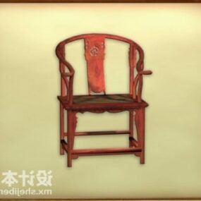 Chaise sculptée de meubles chinois modèle 3D
