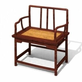 Wide Chair Traditional Style 3d model
