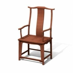 High Back Chinese Chair 3d model