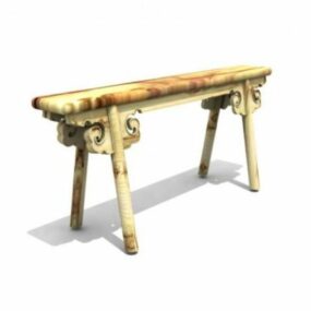 中国凳子雕刻框架3d模型